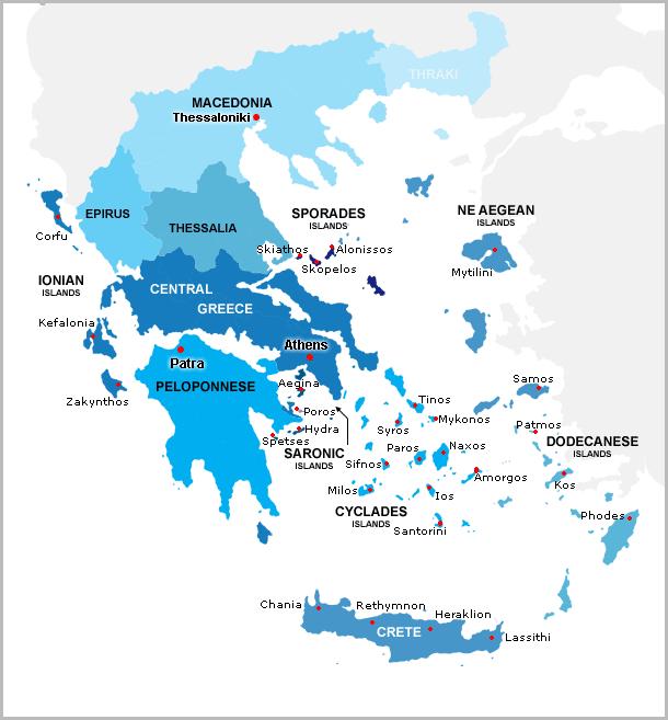 map of greece